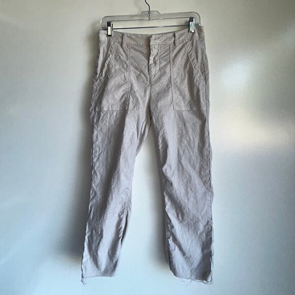 Frank & Eileen Jameslon Utility Cropped Fray Hem Pants Size 2 - Picture 1 of 15